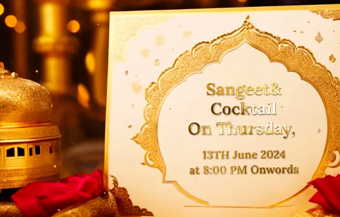 Golden Punjabi 3D Wedding Invitation Slideshow